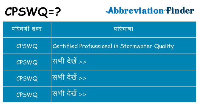 cpswq का क्या अर्थ है