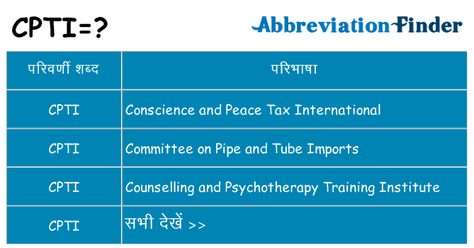 cpti का क्या अर्थ है
