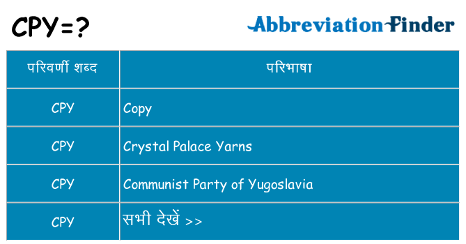 cpy का क्या अर्थ है