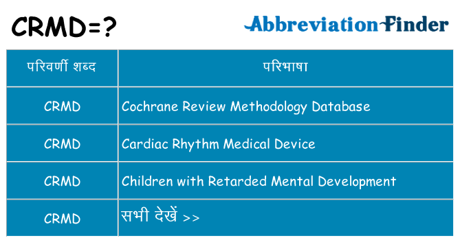 crmd का क्या अर्थ है