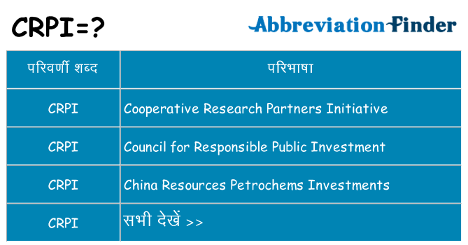 crpi का क्या अर्थ है