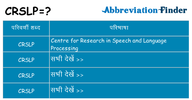 crslp का क्या अर्थ है