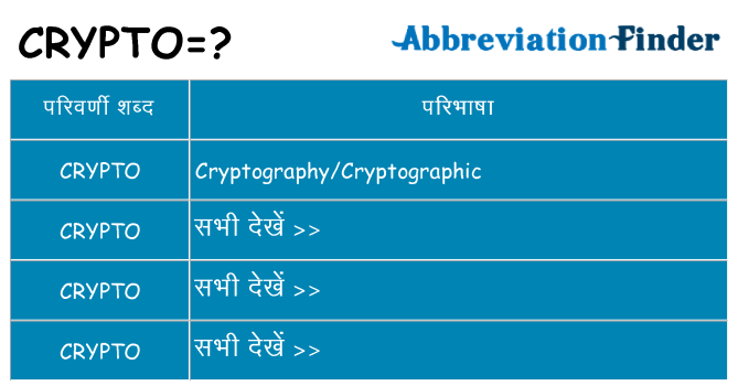 crypto का क्या अर्थ है