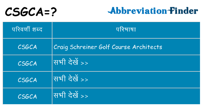 csgca का क्या अर्थ है