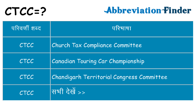 ctcc का क्या अर्थ है