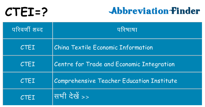 ctei का क्या अर्थ है