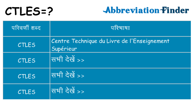 ctles का क्या अर्थ है