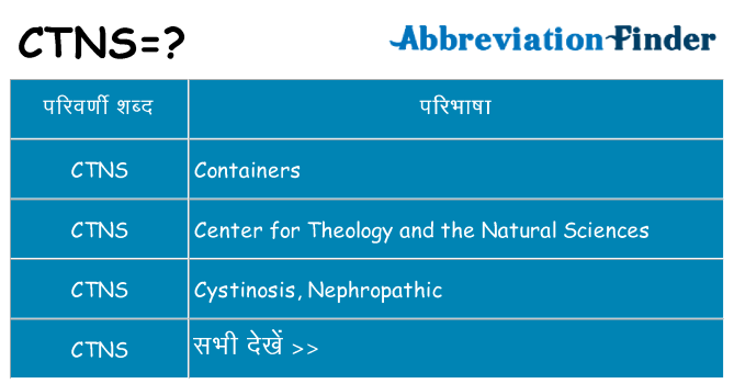 ctns का क्या अर्थ है