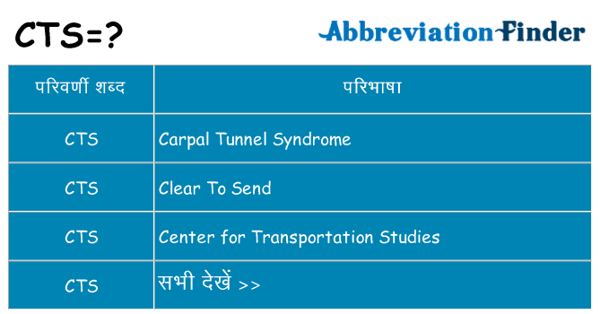 cts का क्या अर्थ है