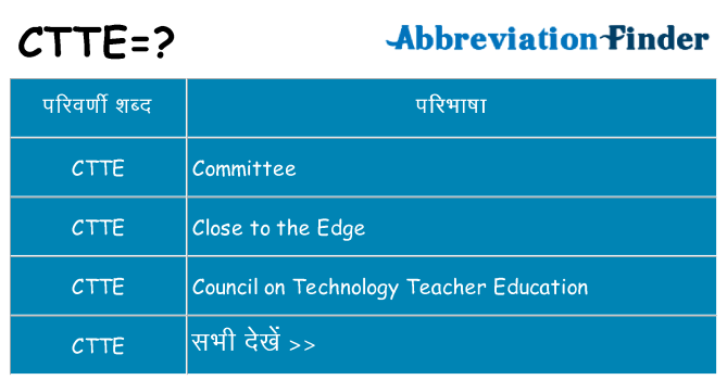 ctte का क्या अर्थ है