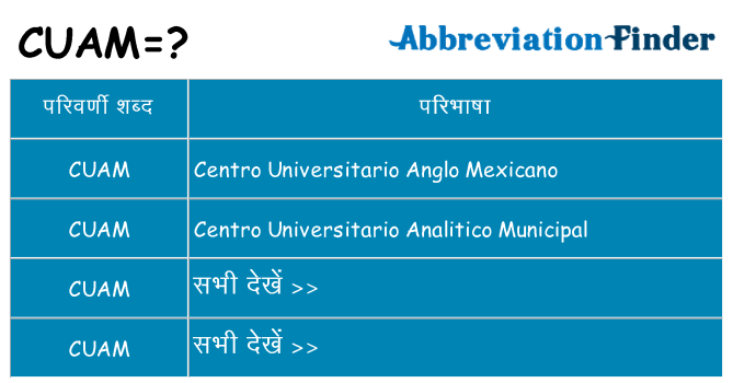 cuam का क्या अर्थ है