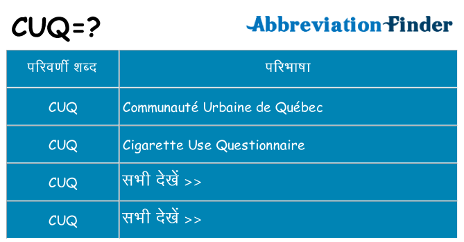 cuq का क्या अर्थ है