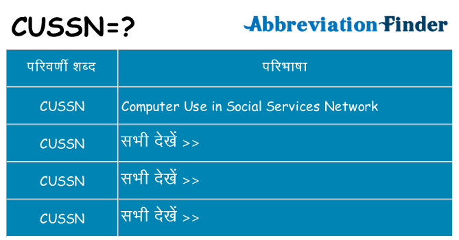 cussn का क्या अर्थ है