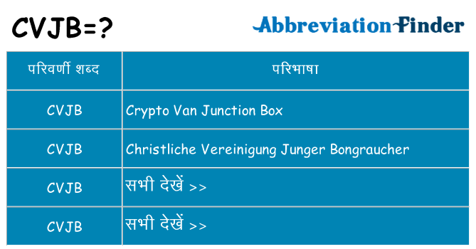 cvjb का क्या अर्थ है