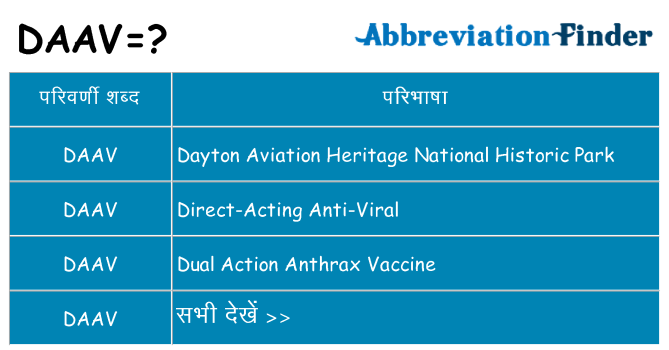 daav का क्या अर्थ है