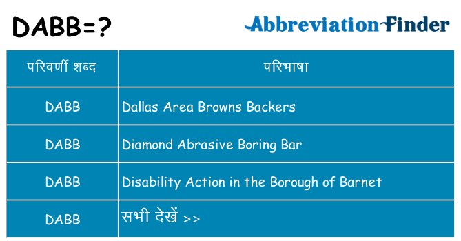 dabb का क्या अर्थ है