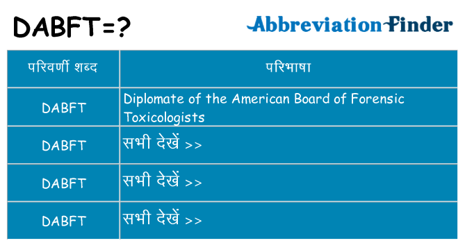dabft का क्या अर्थ है