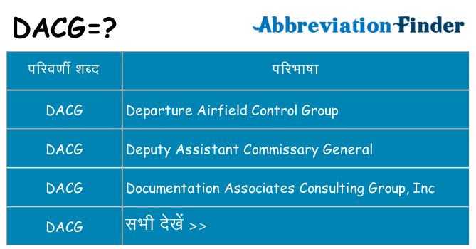 dacg का क्या अर्थ है