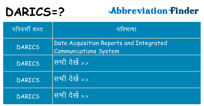 darics का क्या अर्थ है