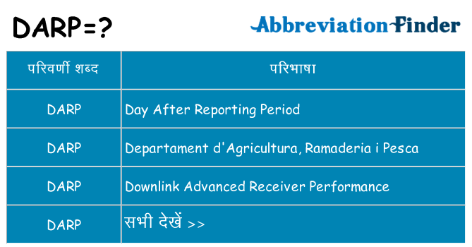 darp का क्या अर्थ है