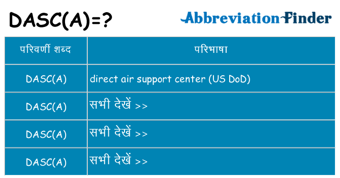 dasca का क्या अर्थ है