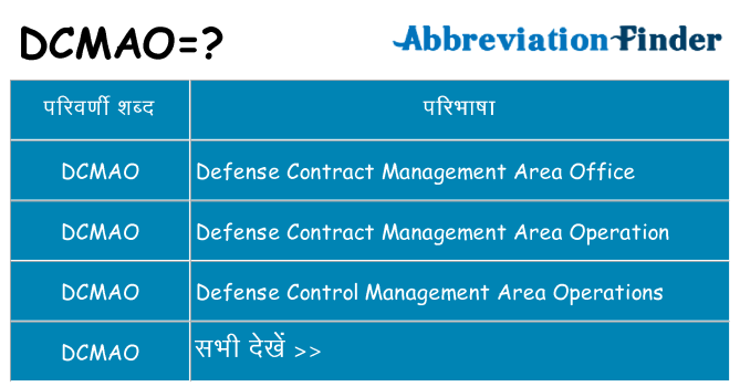 dcmao का क्या अर्थ है