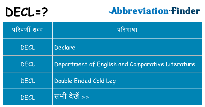 decl का क्या अर्थ है