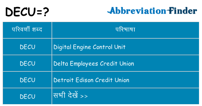 decu का क्या अर्थ है