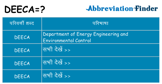 deeca का क्या अर्थ है