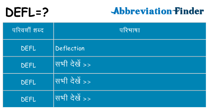defl का क्या अर्थ है