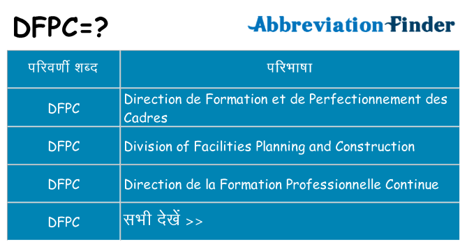 dfpc का क्या अर्थ है