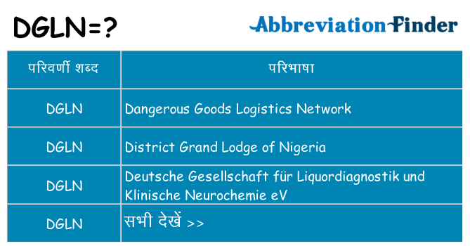 dgln का क्या अर्थ है