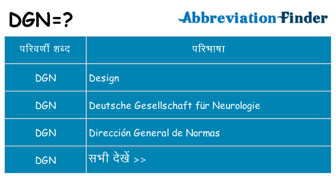 dgn का क्या अर्थ है