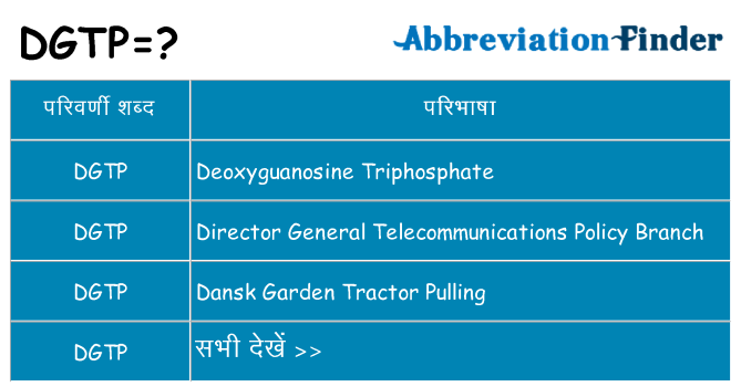 dgtp का क्या अर्थ है