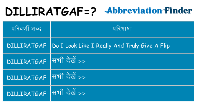 dilliratgaf का क्या अर्थ है