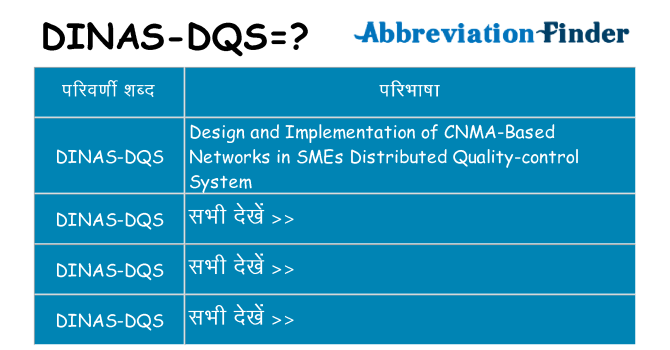 dinas-dqs का क्या अर्थ है