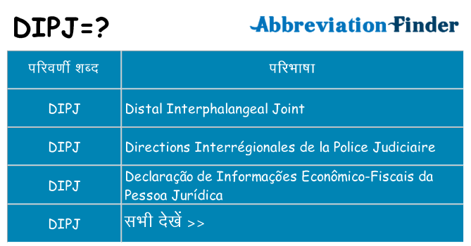 dipj का क्या अर्थ है