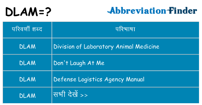 dlam का क्या अर्थ है