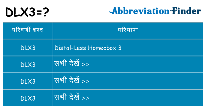 dlx3 का क्या अर्थ है