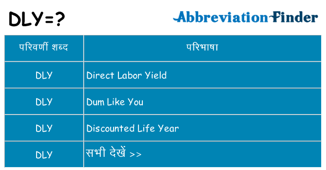 dly का क्या अर्थ है