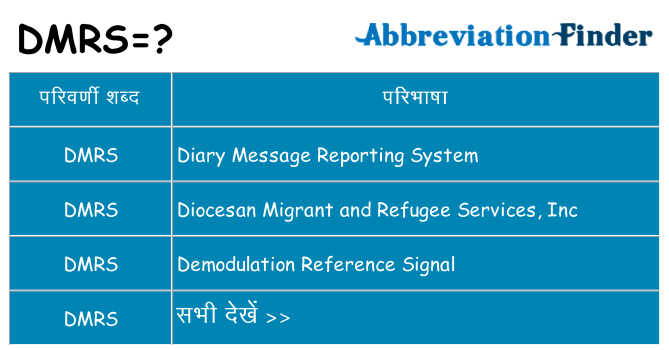 dmrs का क्या अर्थ है