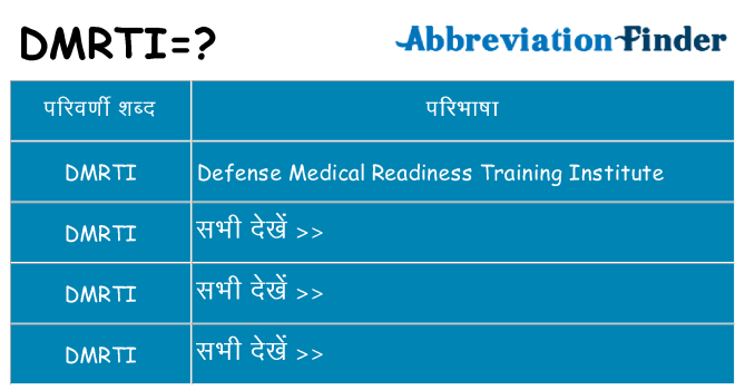dmrti का क्या अर्थ है