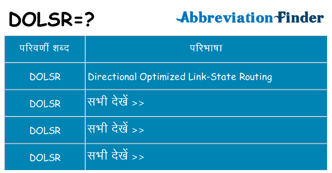 dolsr का क्या अर्थ है