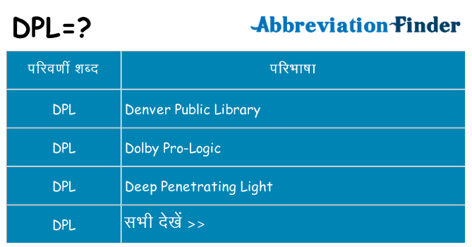 dpl का क्या अर्थ है