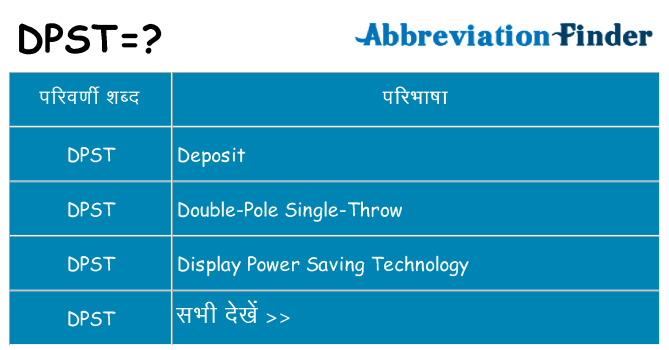 dpst का क्या अर्थ है