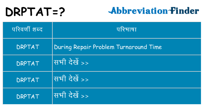 drptat का क्या अर्थ है