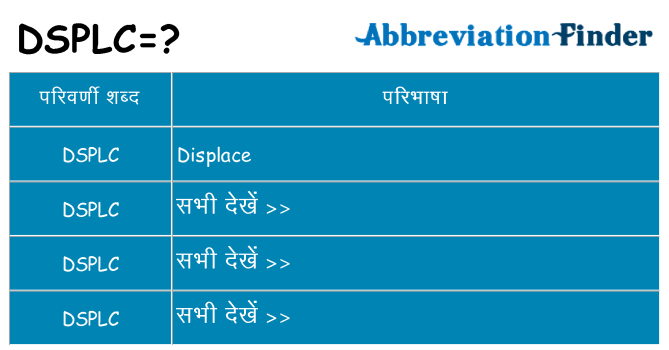 dsplc का क्या अर्थ है
