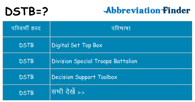 dstb का क्या अर्थ है