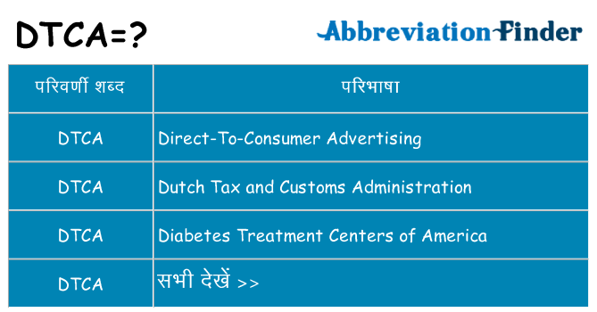 dtca का क्या अर्थ है