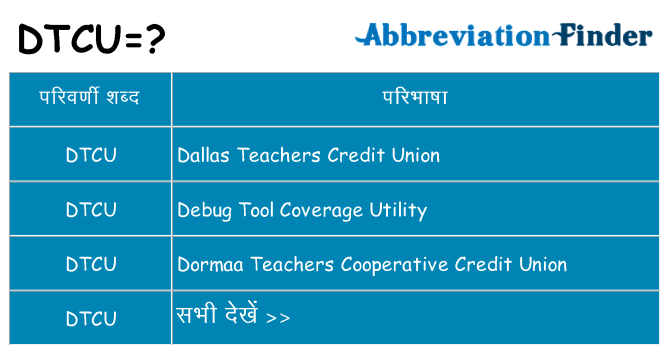 dtcu का क्या अर्थ है